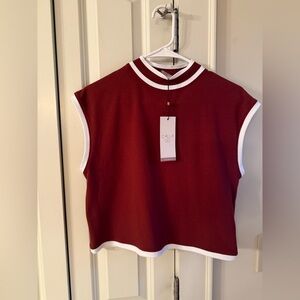 Calia Ribbed Crop Mock Neck NWT Size S 🍂🍁🍂